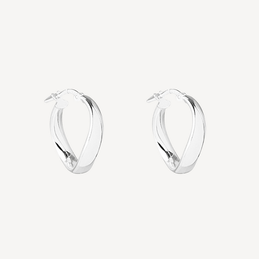 Eddy Hoop Silver Earring 1