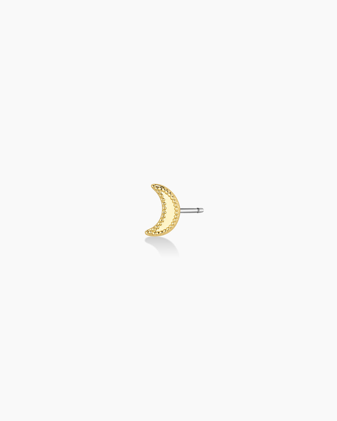 925 Sterling Silver Moon Charm Stud 1