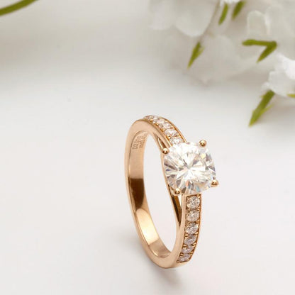 925 Sterling Silver Cushion Cut Pave CZ Ring