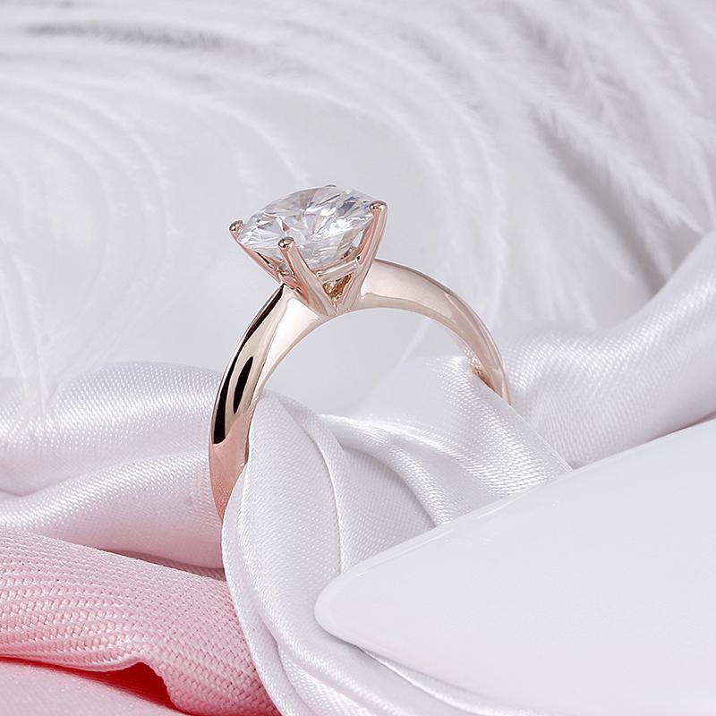 925 Sterling Silver Round Cut Solitaire CZ Diamond Ring