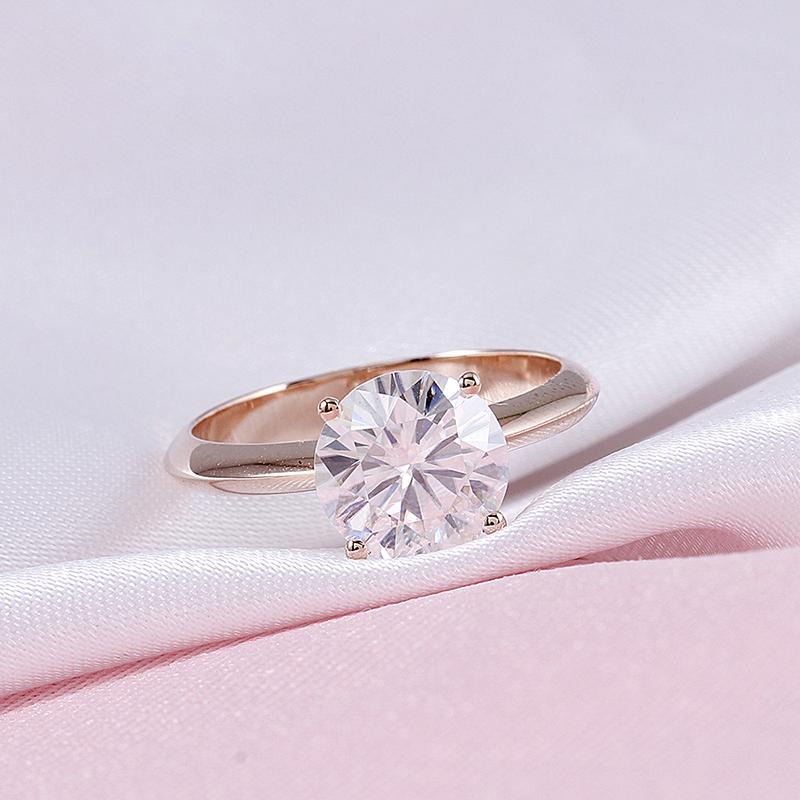 925 Sterling Silver Round Cut Solitaire CZ Diamond Ring