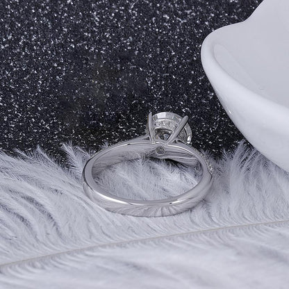 925 Sterling Silver Round Cut Pave CZ Ring