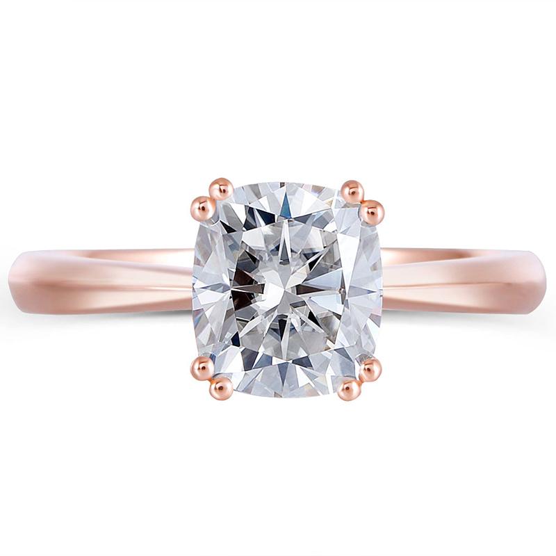 925 Sterling Silver Cushion Cut CZ Classic Ring