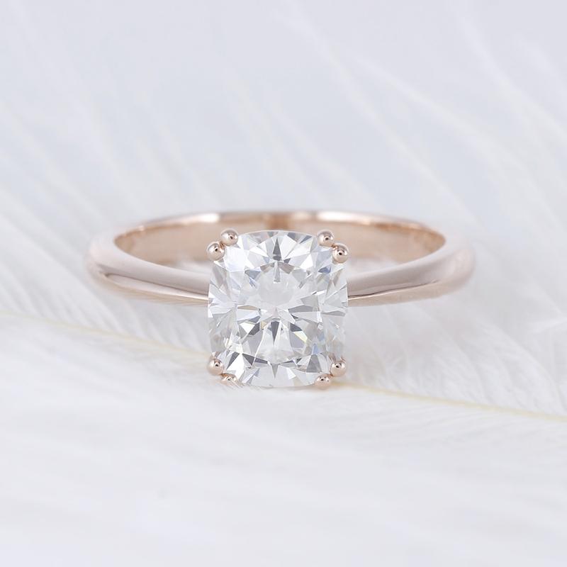 925 Sterling Silver Cushion Cut CZ Classic Ring