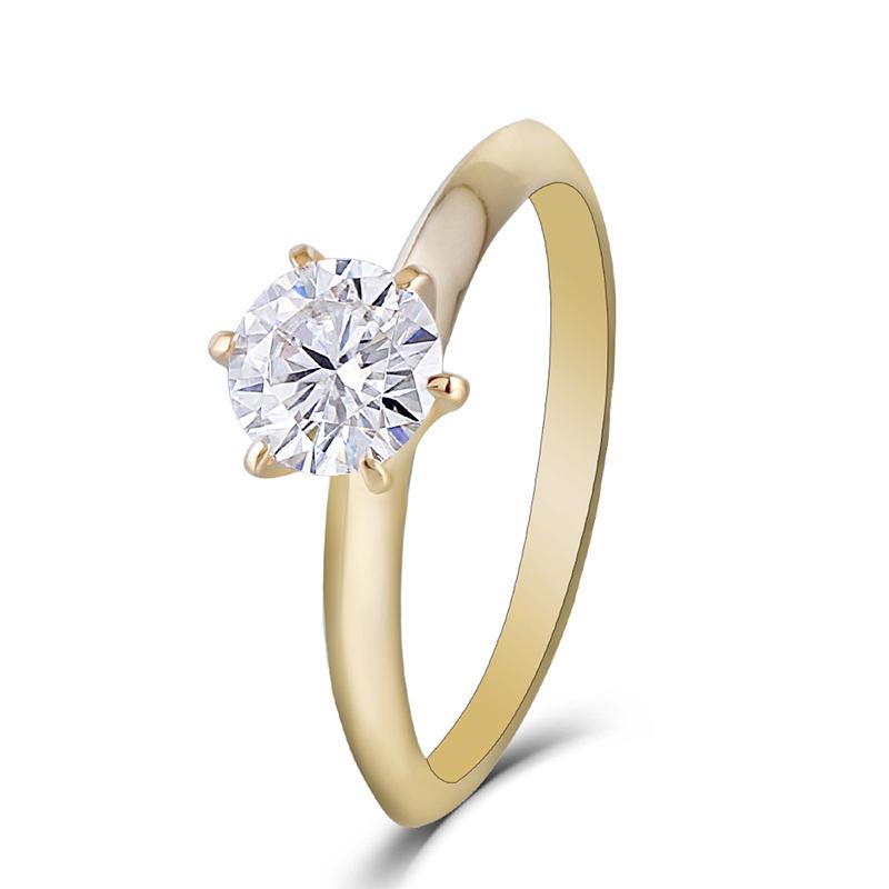 925 Sterling Silver Round Cut Solitaire CZ Ring