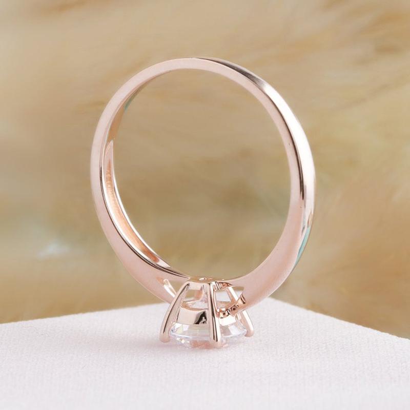 925 Sterling Silver Round Cut Solitaire CZ Ring