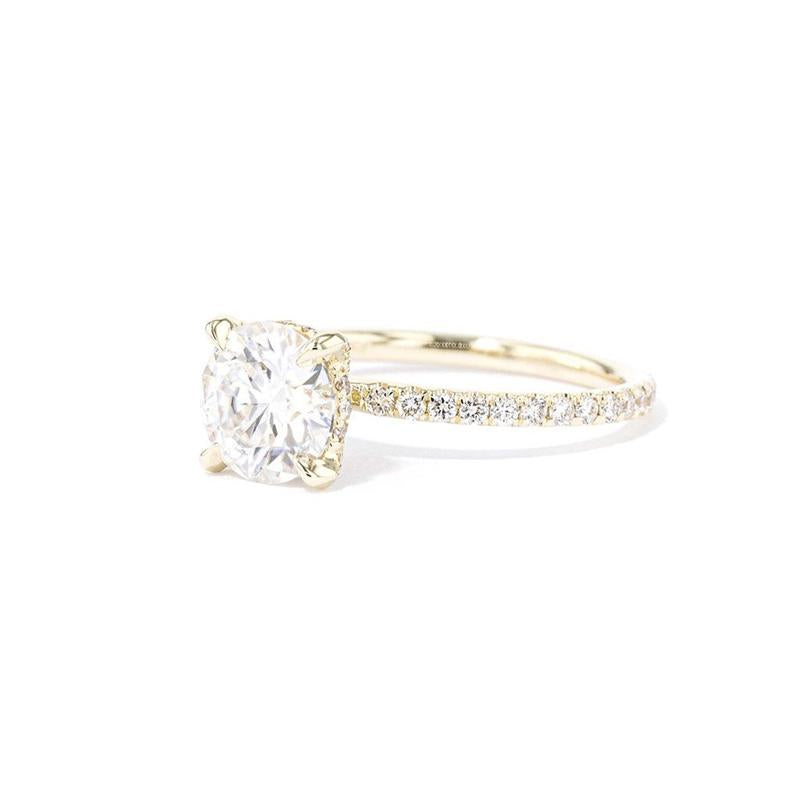 925 Sterling Silver Round Cut Pave CZ Diamond Ring