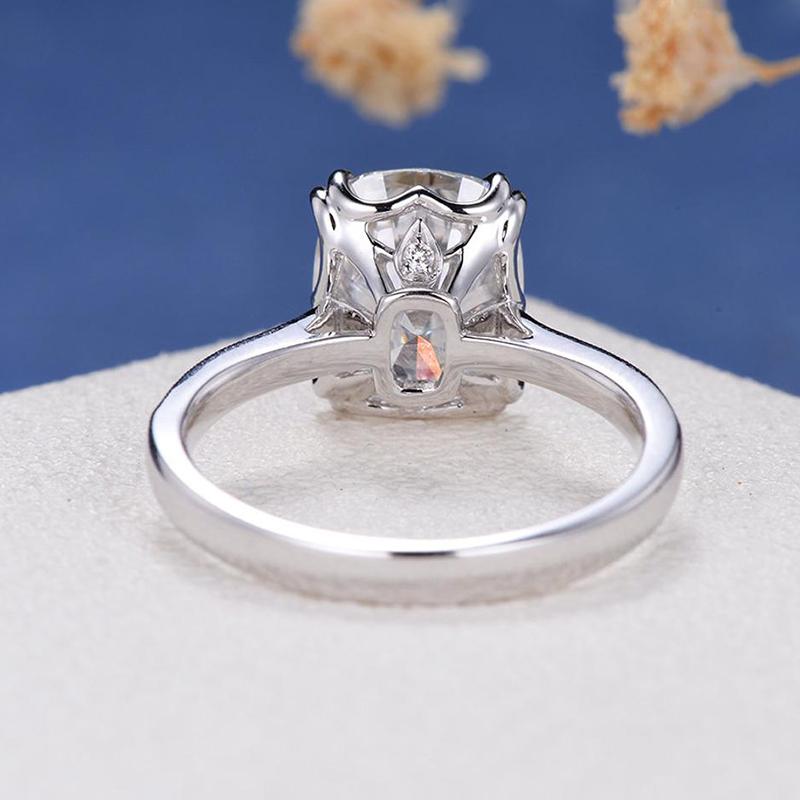 925 Sterling Silver Elongated Cushion Cut CZ Ring