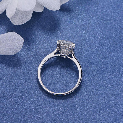 925 Sterling Silver Elongated Cushion Cut CZ Ring