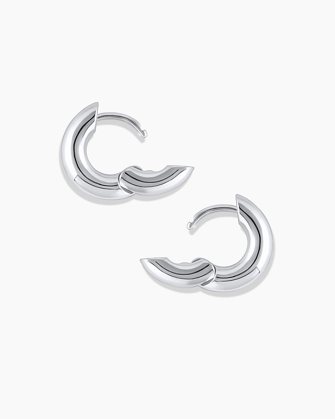 925 Sterling Silver Lou Huggies Earrings 9