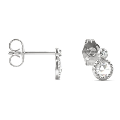 925 Sterling Sliver Round cut Cubic Zirconia Stud Earrings