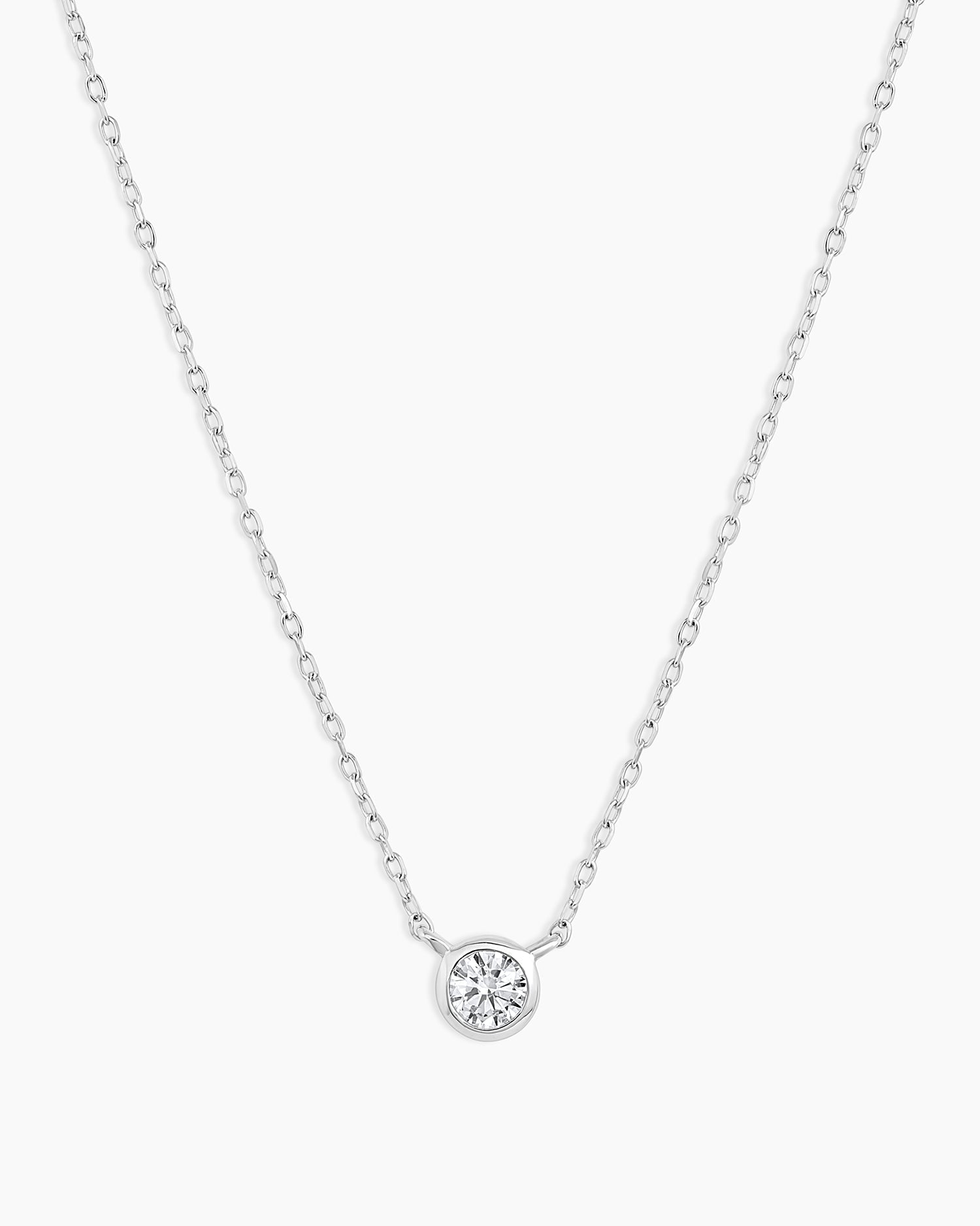 925 Sterling Silver Classic Diamond Necklace 4