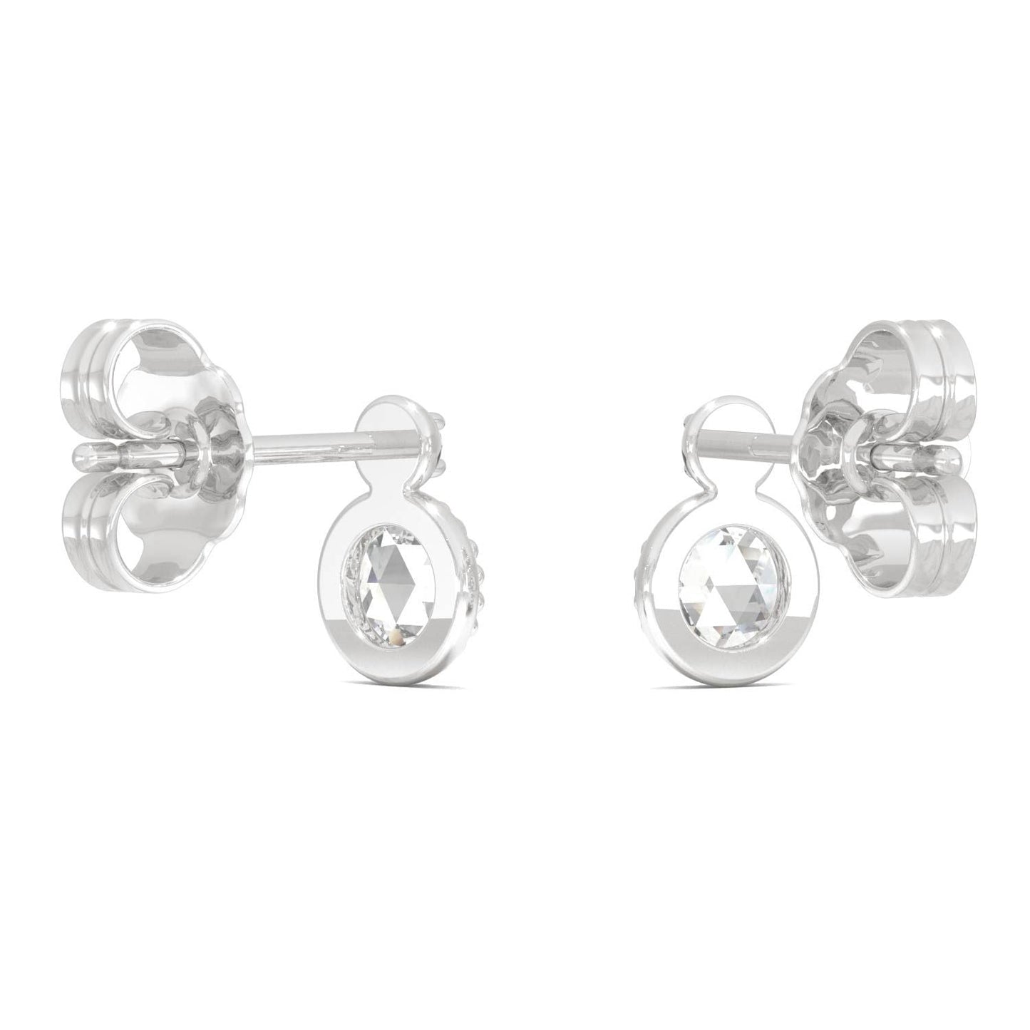 925 Sterling Sliver Round cut Cubic Zirconia Stud Earrings