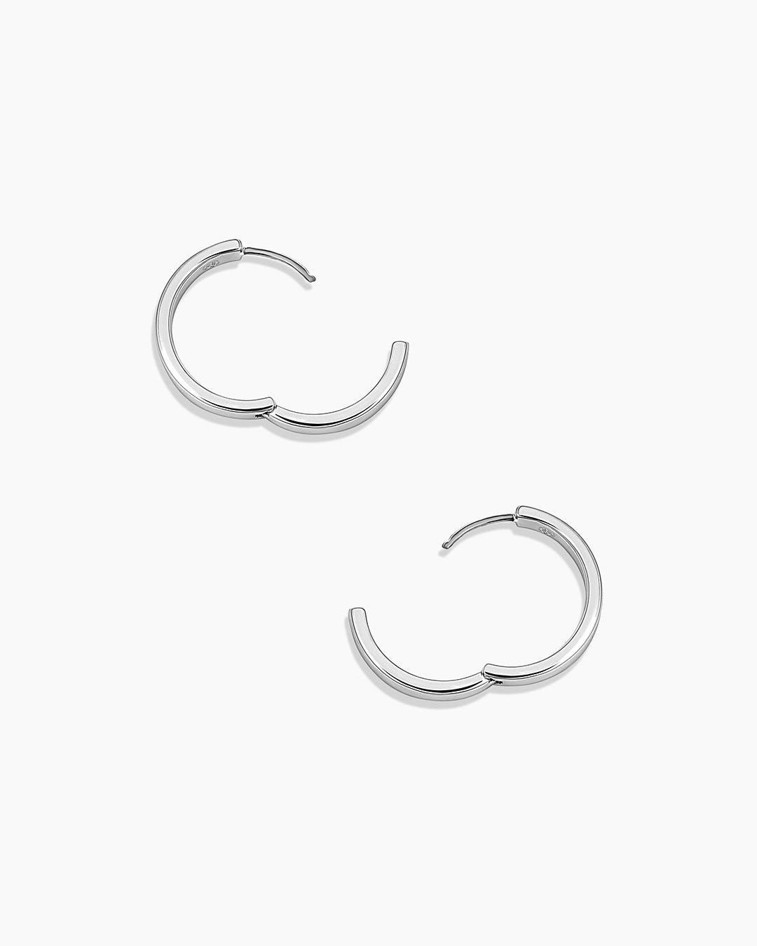 925 Sterling Silver Rose Hoops Earrings 8