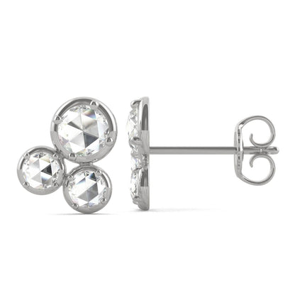 925 Sterling Sliver Round Cut Cubic Zirconia Drop Earrings