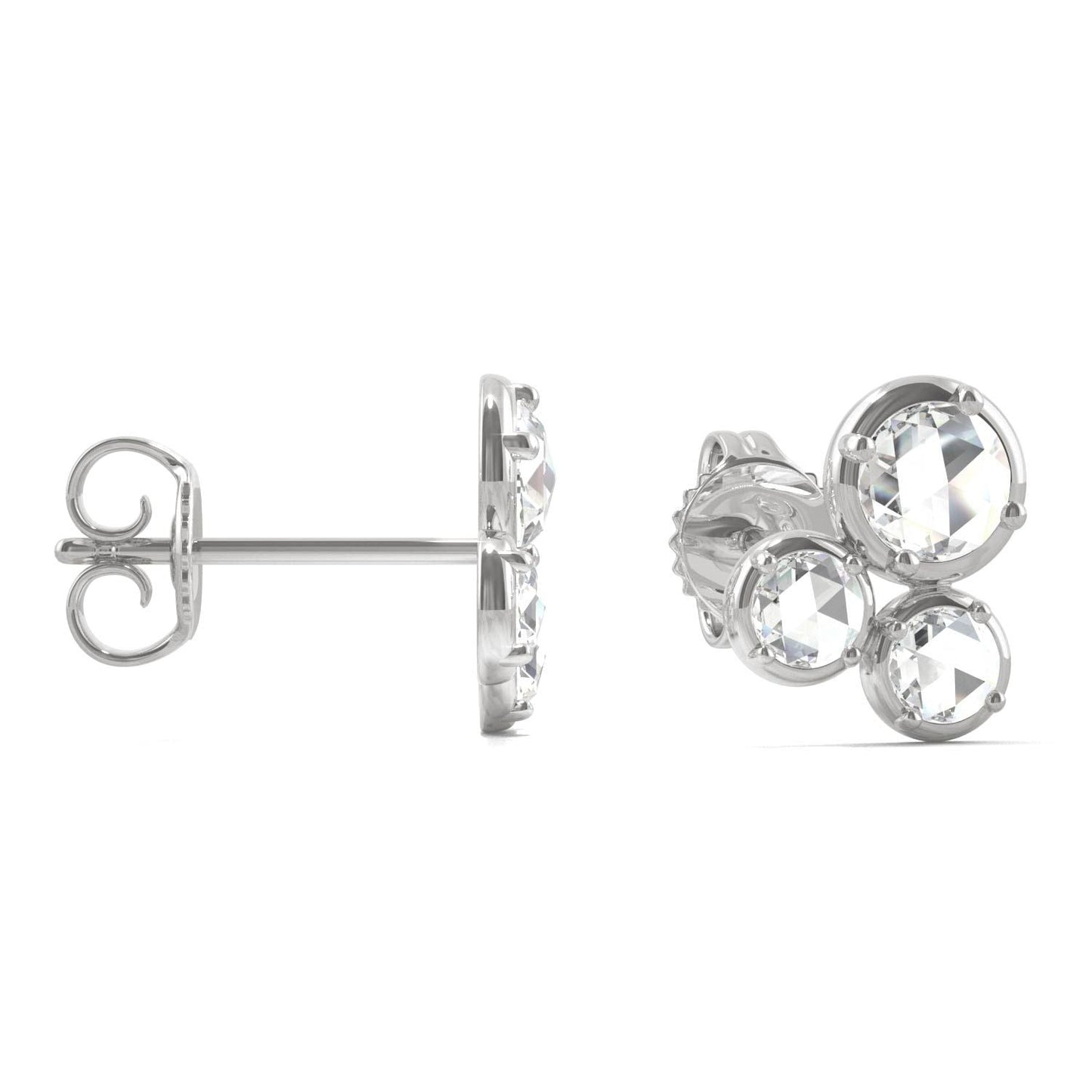 925 Sterling Sliver Round Cut Cubic Zirconia Drop Earrings