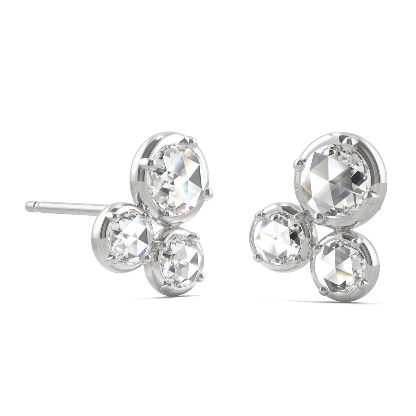 925 Sterling Sliver Round Cut Cubic Zirconia Drop Earrings