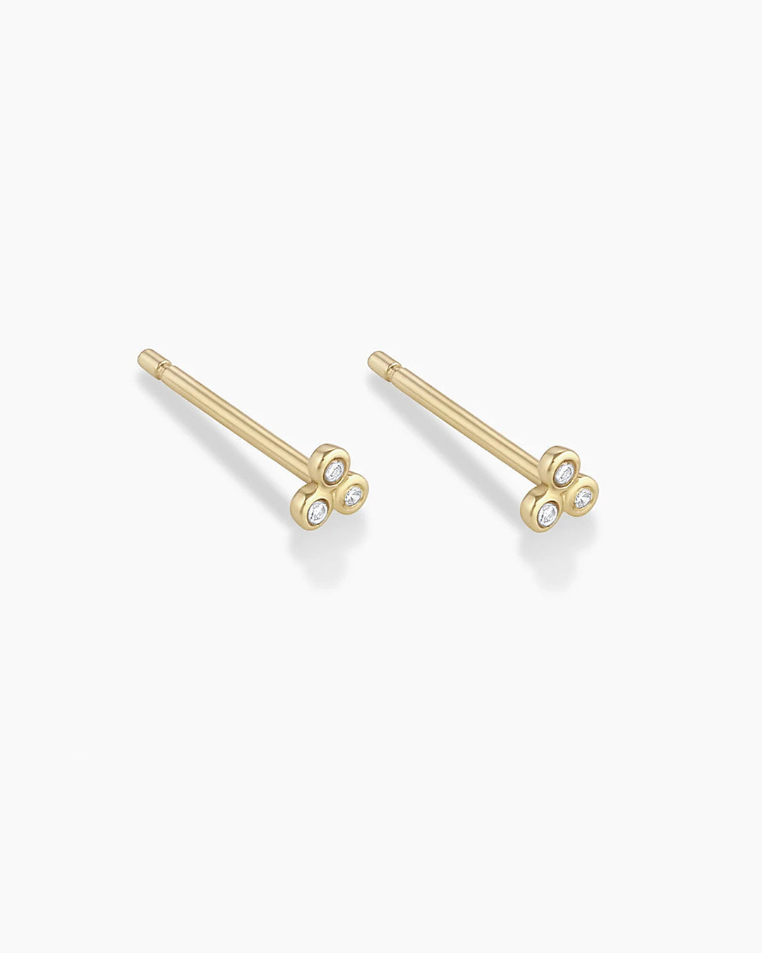 925 Sterling Silver Classic Diamond Trio Studs Earrings 4