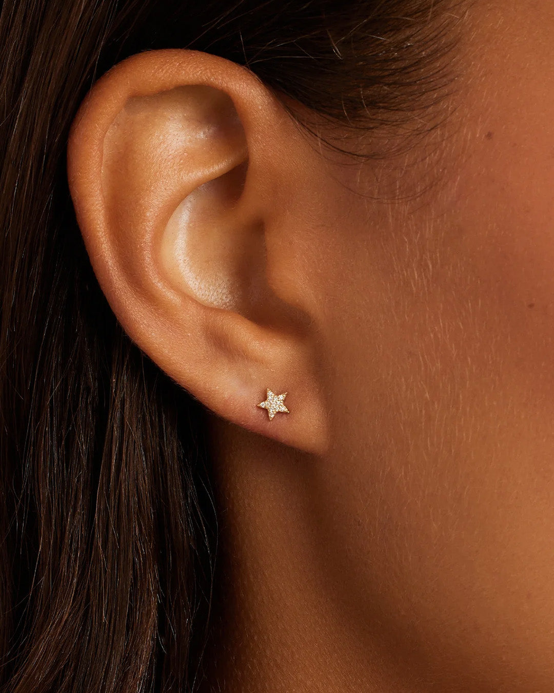 925 Sterling Silver Diamond Star Studs Earrings 6