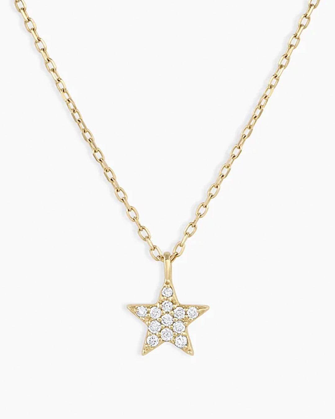 925 Sterling Silver Diamond Star Necklace 1