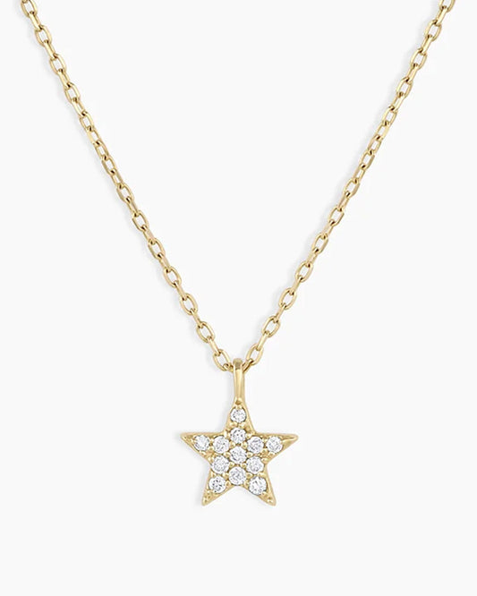 925 Sterling Silver Diamond Star Necklace 1