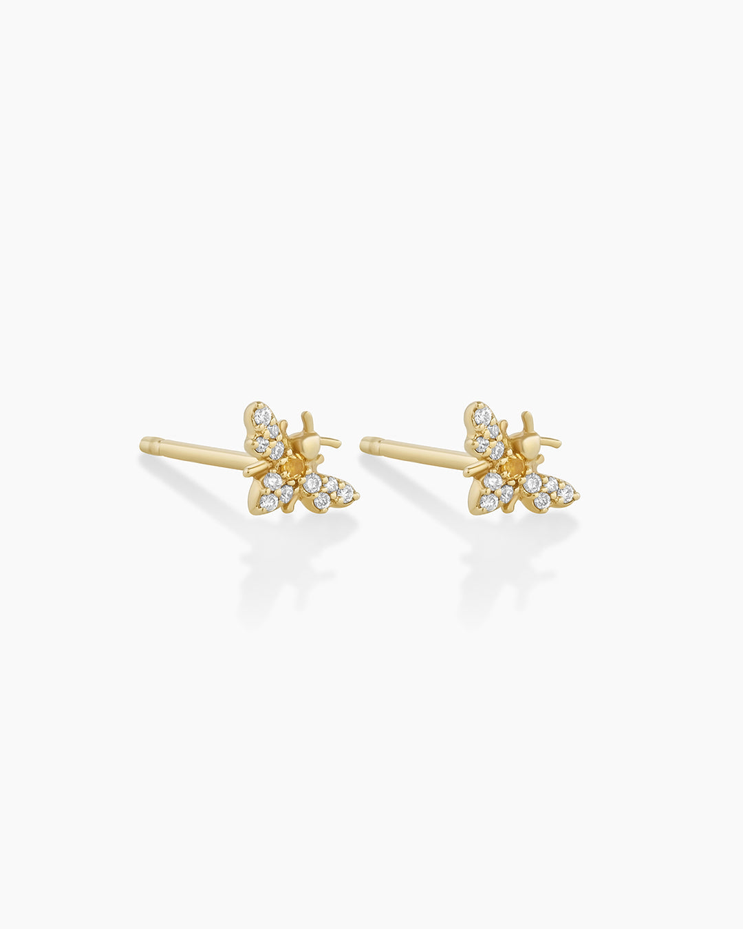 925 Sterling Silver Diamond Bee Studs Earrings 4