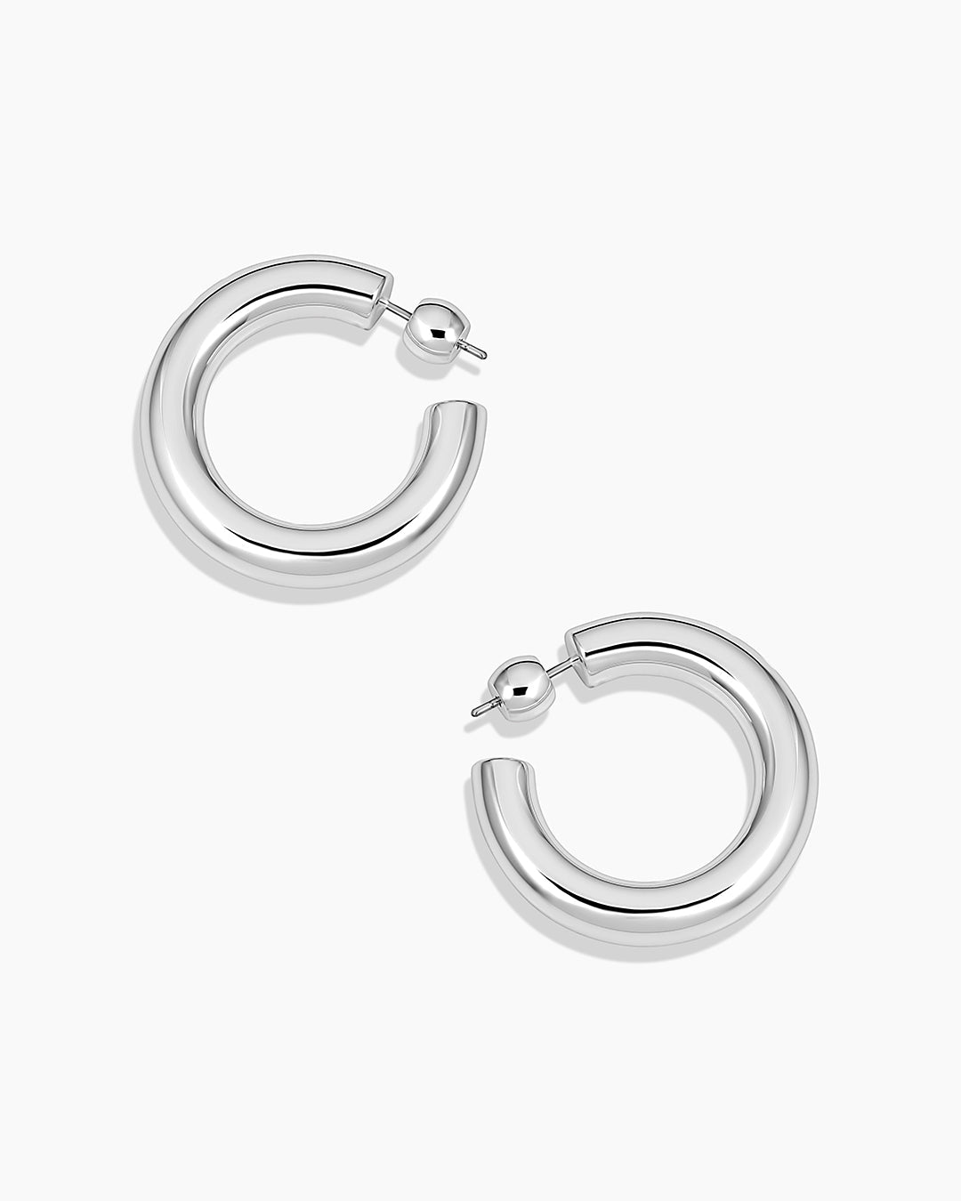 925 Sterling Silver Lou Statement Hoops Earrings 9