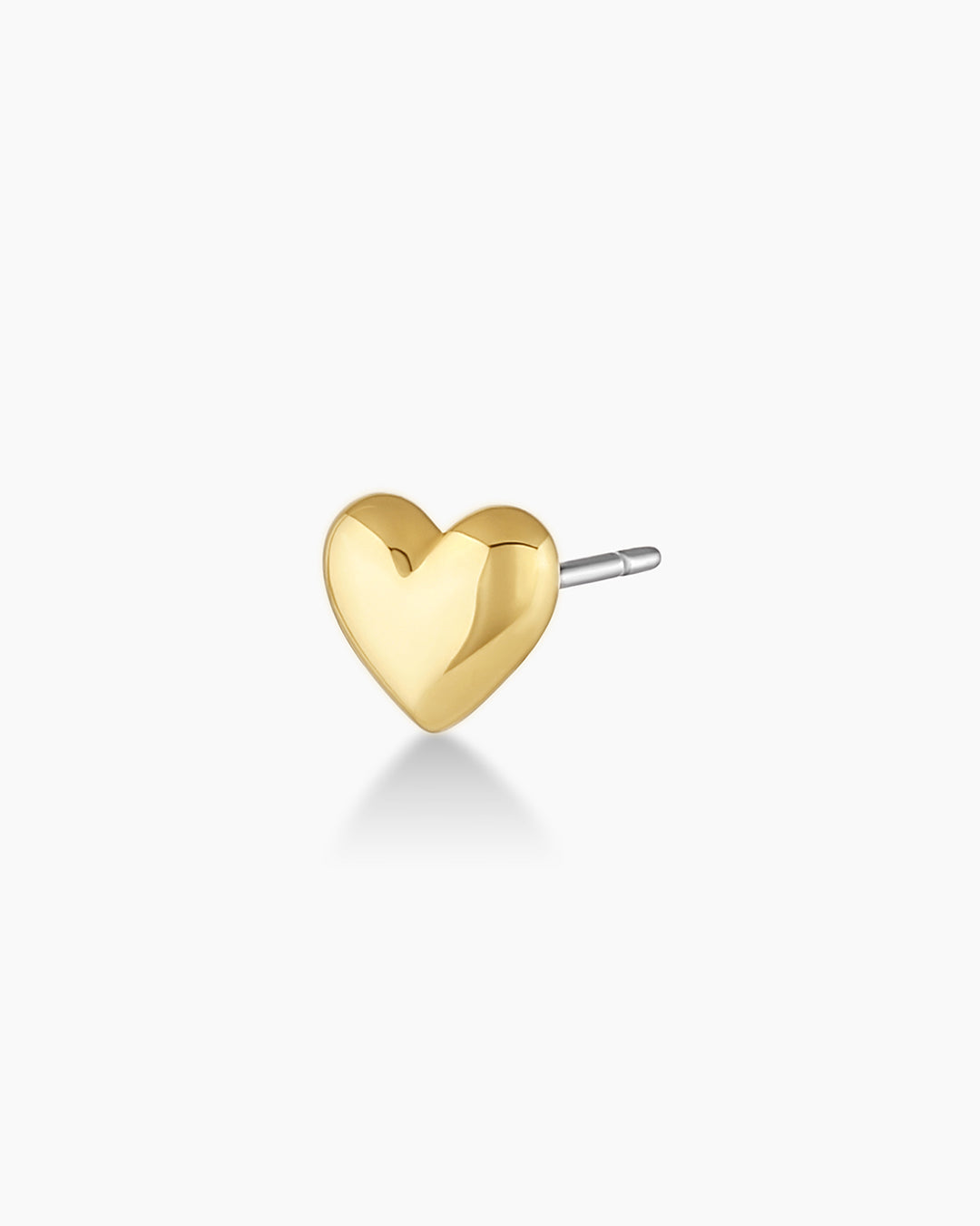 925 Sterling Silver Heart Charm Stud Earrings 1