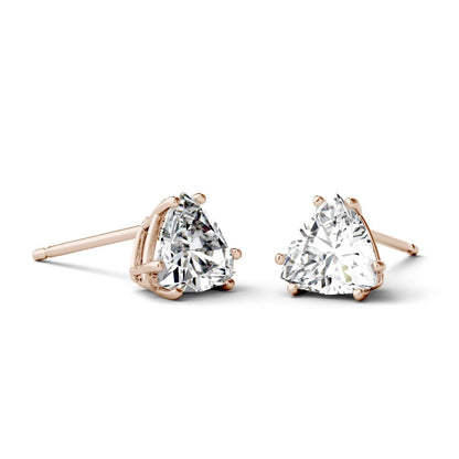 925 Sterling Sliver Trillion Stud Earrings