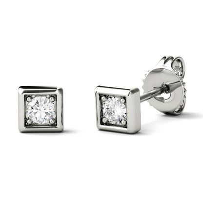 925 Sterling Sliver Round Cut Cubic Zirconia Stud Earrings