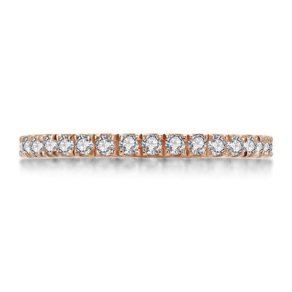 925 Sterling Silver Round CZ Eternity Band