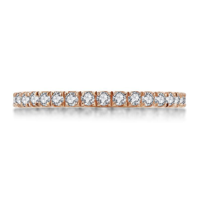 925 Sterling Silver Round CZ Eternity Band