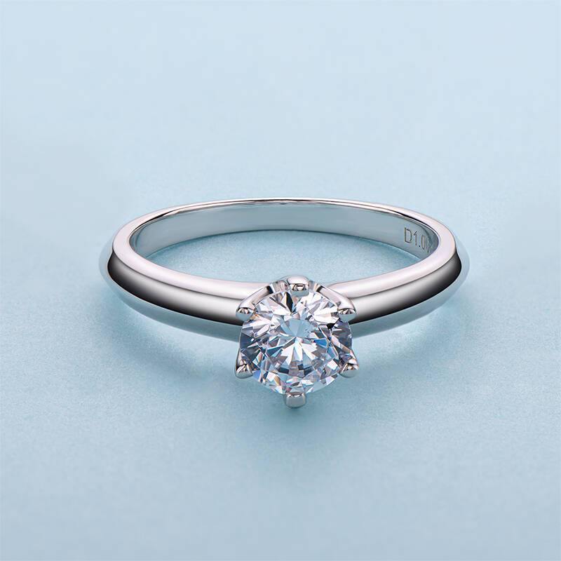 925 Sterling Silver Round Cut Solitaire Ring