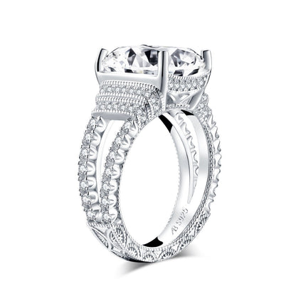 925 Sterling Silver Classic Square Cushion CZ Ring