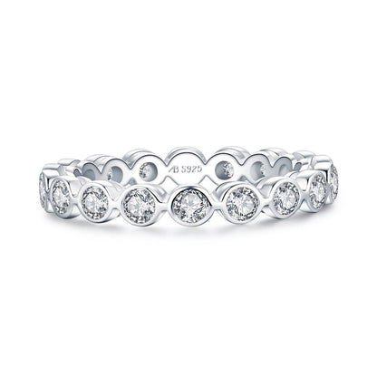 925 Sterling Silver Round CZ Full Eternity Band