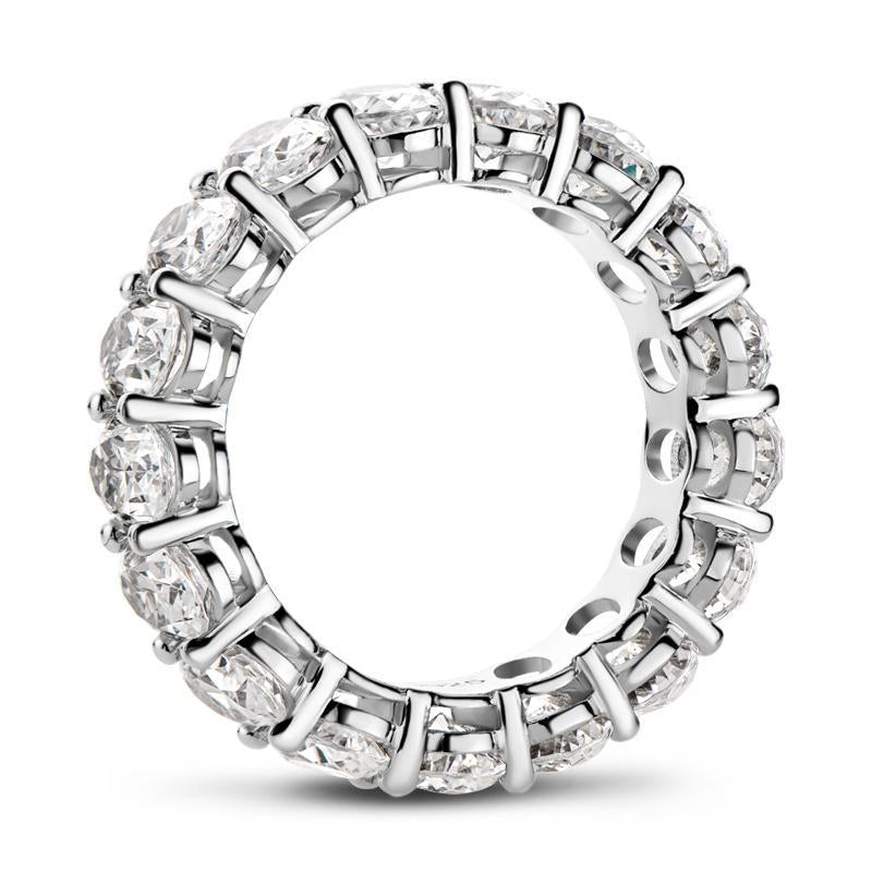 925 Sterling Silver Oval CZ Full Eternity Band