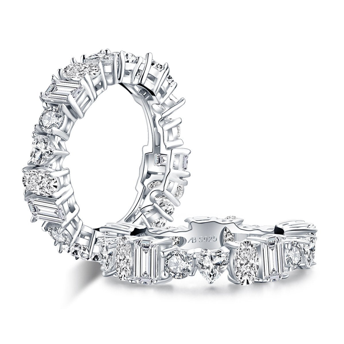 925 Sterling Silver CZ Full Eternity Band