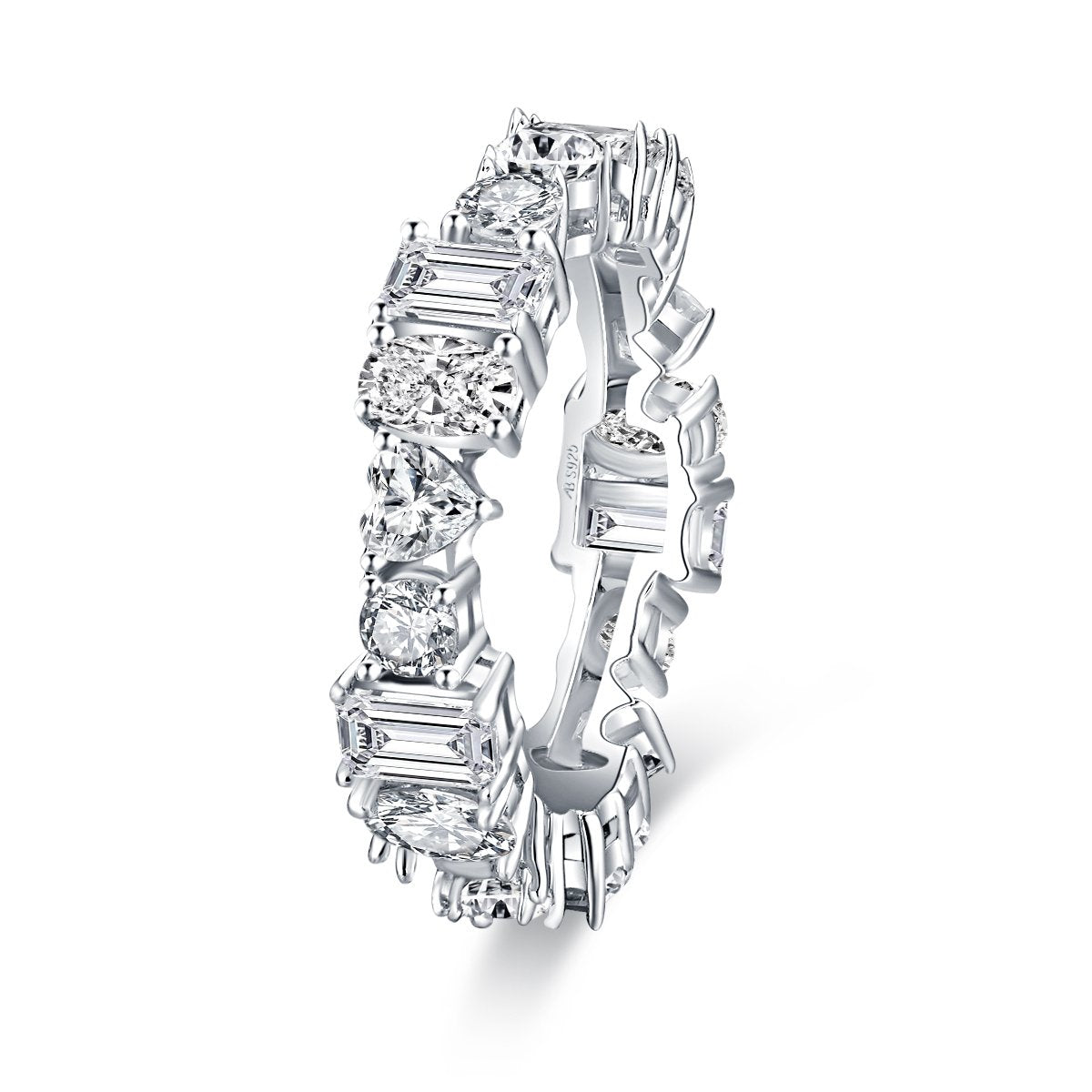 925 Sterling Silver CZ Full Eternity Band