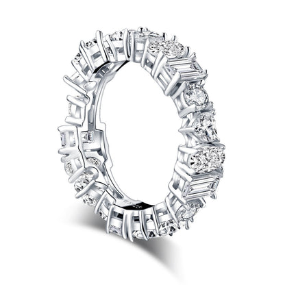 925 Sterling Silver CZ Full Eternity Band