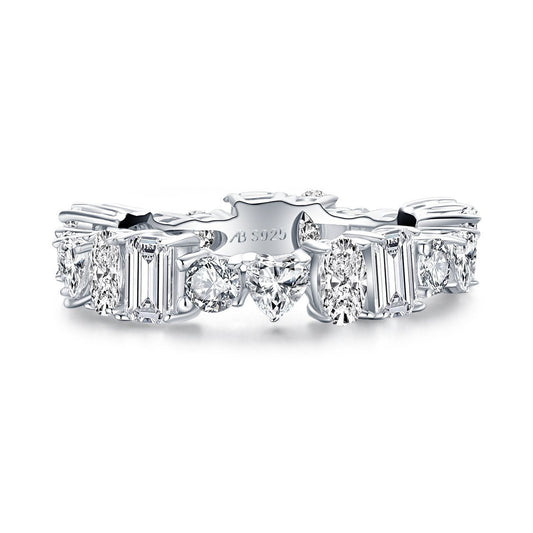 925 Sterling Silver CZ Full Eternity Band