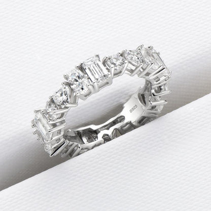 925 Sterling Silver CZ Full Eternity Band