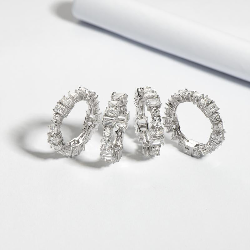 925 Sterling Silver CZ Full Eternity Band