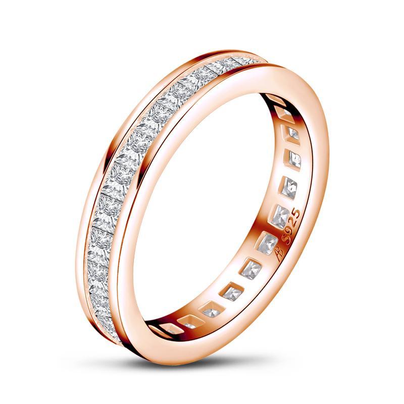 925 Sterling Silver Bezel Full Eternity Band