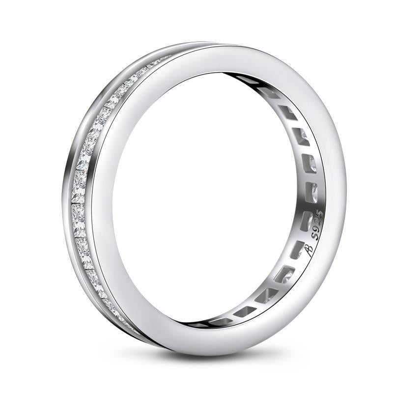 925 Sterling Silver Bezel Full Eternity Band