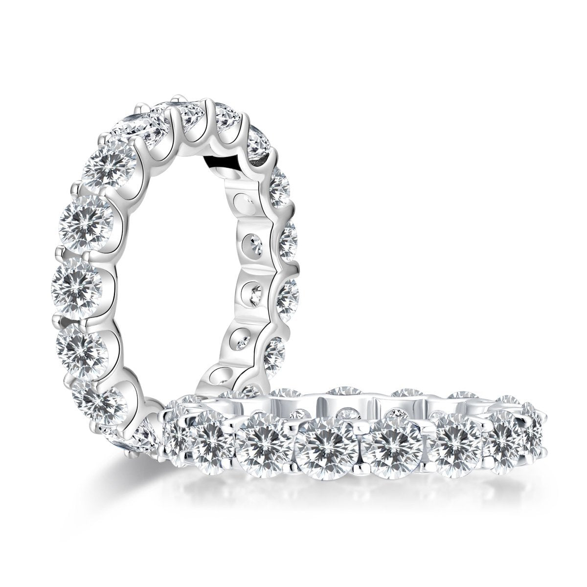 925 Sterling Silver Round CZ Full Eternity Band