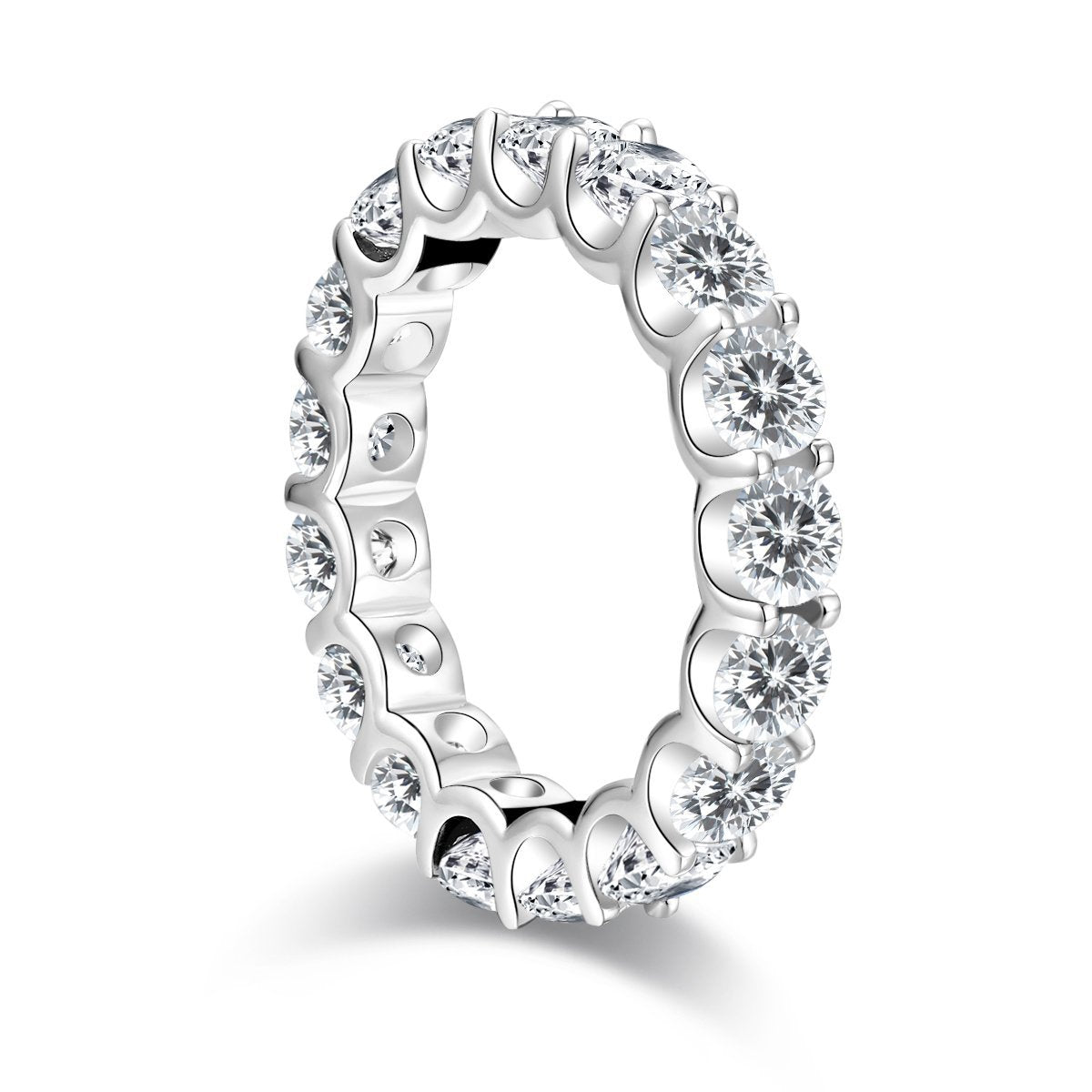 925 Sterling Silver Round CZ Full Eternity Band