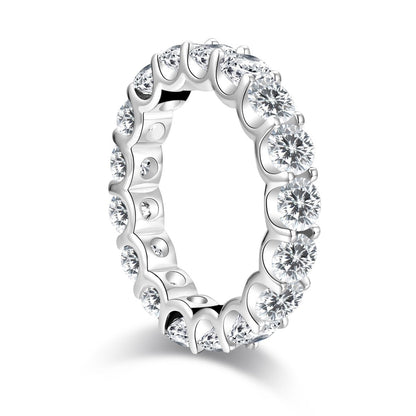 925 Sterling Silver Round CZ Full Eternity Band