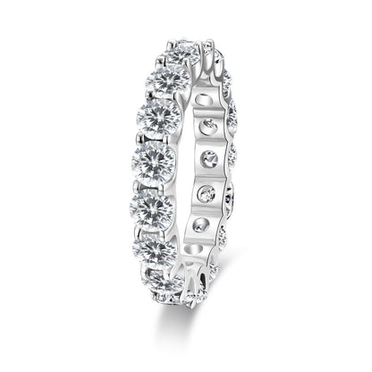 925 Sterling Silver Round CZ Full Eternity Band