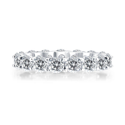 925 Sterling Silver Round CZ Full Eternity Band