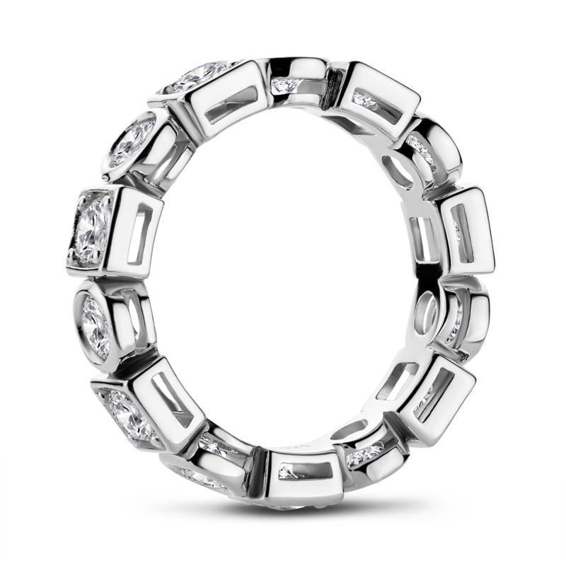 925 Sterling Silver Round CZ Full Eternity Ring